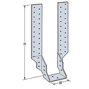 190mm x 600mm Timber to Timber Jiffy Type Joist Hanger Galvanised B610X190