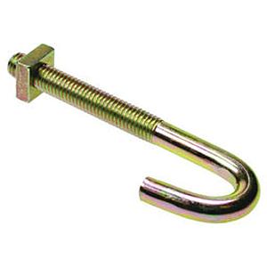 M8 x 240 Hook Bolt & Nut Bright Zinc Plated
