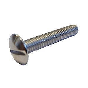 M6 x 100 Mushroom Slotted Screw Stainless Steel A2 (304)