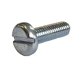 M5 x 6 Pan Slot Machine Screw Mild Steel Bright Zinc Plated, DIN 85