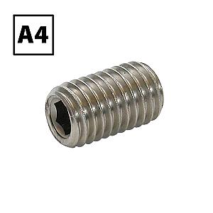 Stainless Steel Socket Set Cup Point Screw / Grub Screws A4 (316) DIN 916