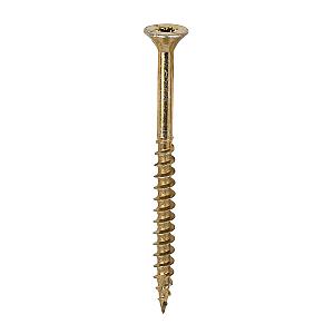 6.0 x 80 Timco Countersunk TX30 Clamp Fix C2 Woodscrews Yellow 60080C2C