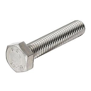 M12 x 130 Hexagon Set Screws, Stainless Steel A2 (304), DIN 933