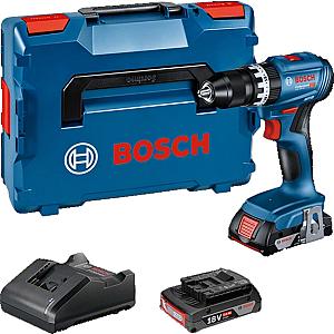 Bosch GSB 18V-45 Combi with 2 x 2.0ah Batteries in L-BOXX