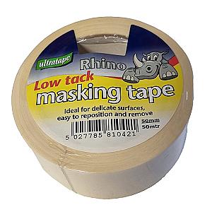 50mm x 50 Metre Low Tack Masking Tape