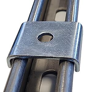 40 x 40 x 2.5mm Lipped Washer for 12mm Bolt, Unistrut compatible,  Bright Zinc Plated