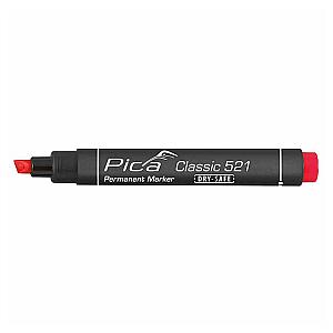Pica 521-40 Permanent Marker Chisel Tip 2-6mm Red