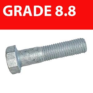 Hexagon Head High Tensile Bolts Galvanised DIN 931, Grade 8.8