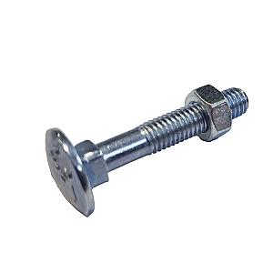 M5 x 40 Mild Steel Carriage / Coach / Cup Square Bolts, c/w Hexagon Nut Zinc Plated, DIN 603/934