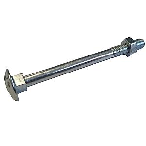 M5 x 70 Mild Steel Carriage / Coach / Cup Square Bolts, c/w Hexagon Nut Zinc Plated, DIN 603/934