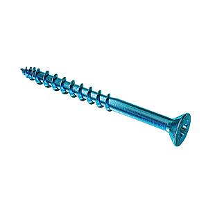 Floor-Tite 4.2 x 45mm Countersunk Pozi PZ2 Woodscrew, Net Coat Blue. TFFT4245