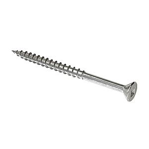 Deck-Tite 4.5 x 57mm Countersunk Square SQ2 Woodscrew, Net Coat Stainless Steel A2. TFDS04557