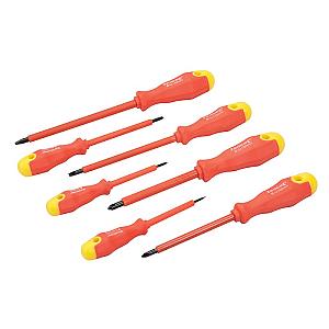 Silverline 7 Piece Insulated Soft-Grip Electrical Screwdriver Set 993043