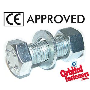 CE Approved Assembled Bolts - Hexagon Head Set, Nut & Washer Grade 8.8